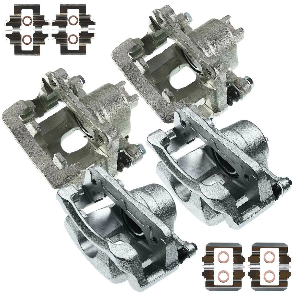 Set of 4 Brake Calipers with Bracket for Honda Pilot (2003–2008)