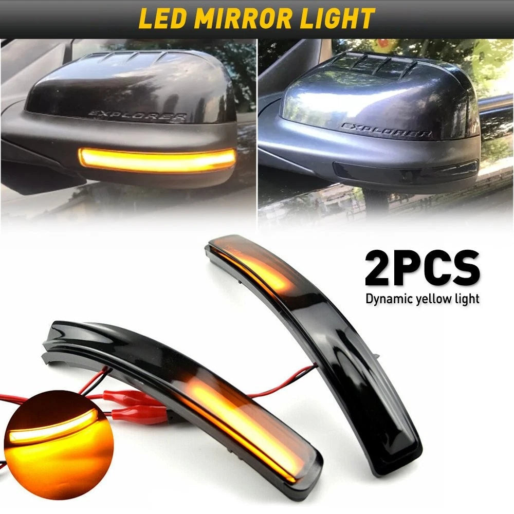 Sequential Amber LED Side Turn Signal Mirror Light for Ford Explorer (2011–2019)