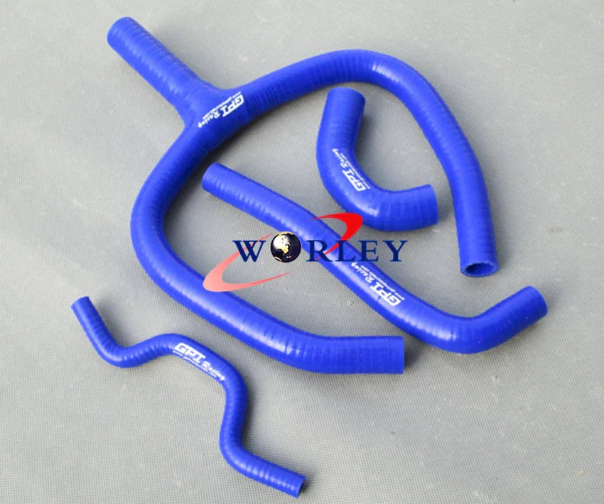 Aluminum Radiator + Blue Silicone Hoses for Kawasaki KXF250 KX250F (2011-2016)