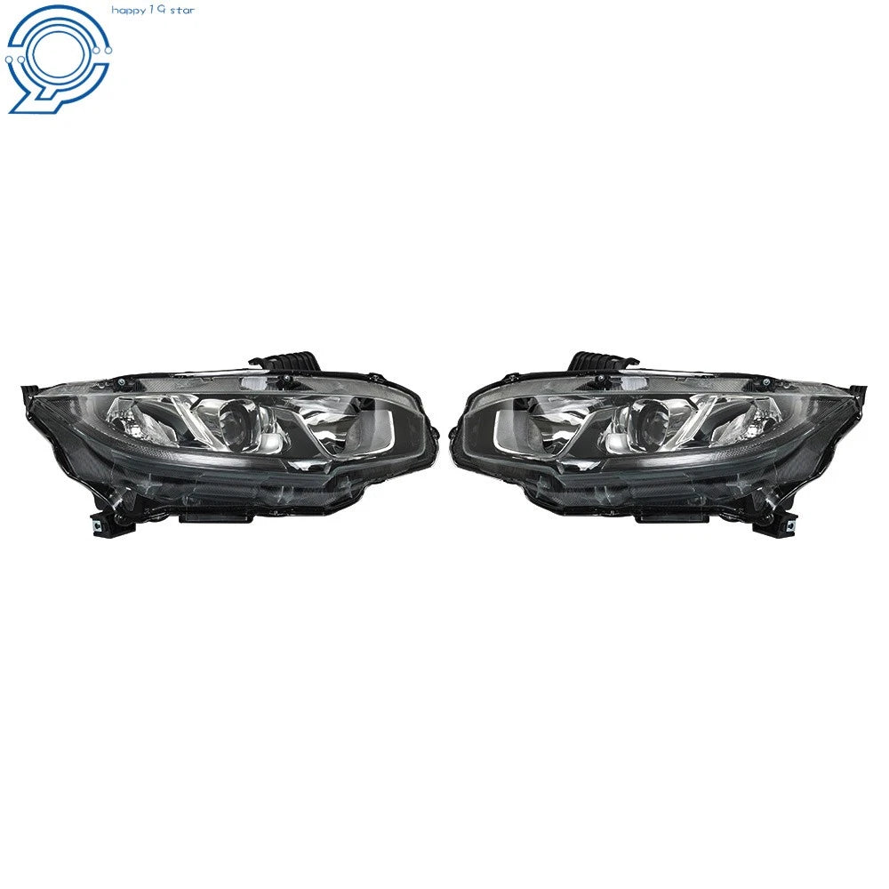 Set of 2 Projector Headlights for Honda Civic (2016-2020) Clear Lens