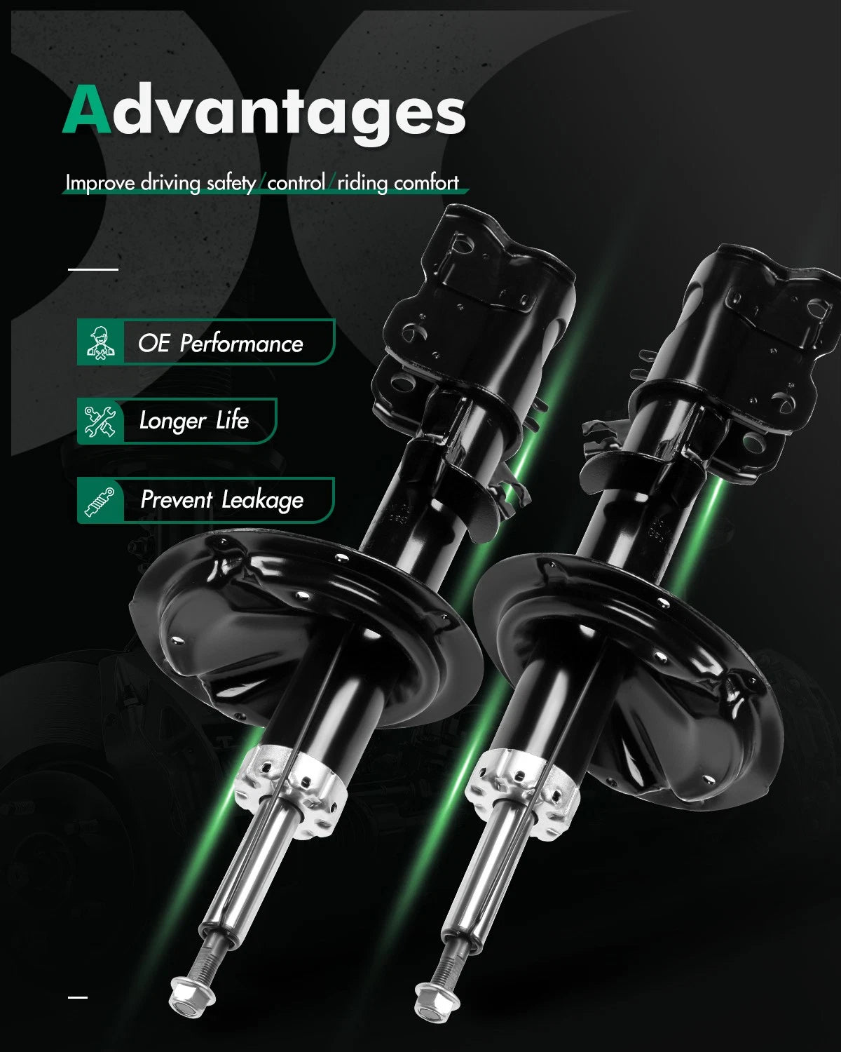 Pair Front Struts Shocks for Infiniti FX35 FX45 (2003–2008)