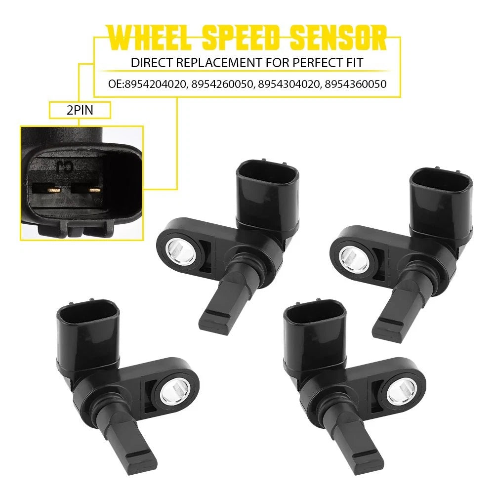 Set of 4 ABS Wheel Speed Sensors for Toyota 4Runner Tacoma (2010–2023)