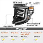 Full LED Headlight Left Driver for GMC Sierra 1500 SLT Denali (2022–2025)