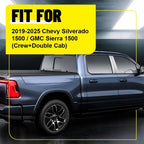 Set of 6 Chrome Pillar Post Covers for GMC Sierra 1500 (2019–2025)