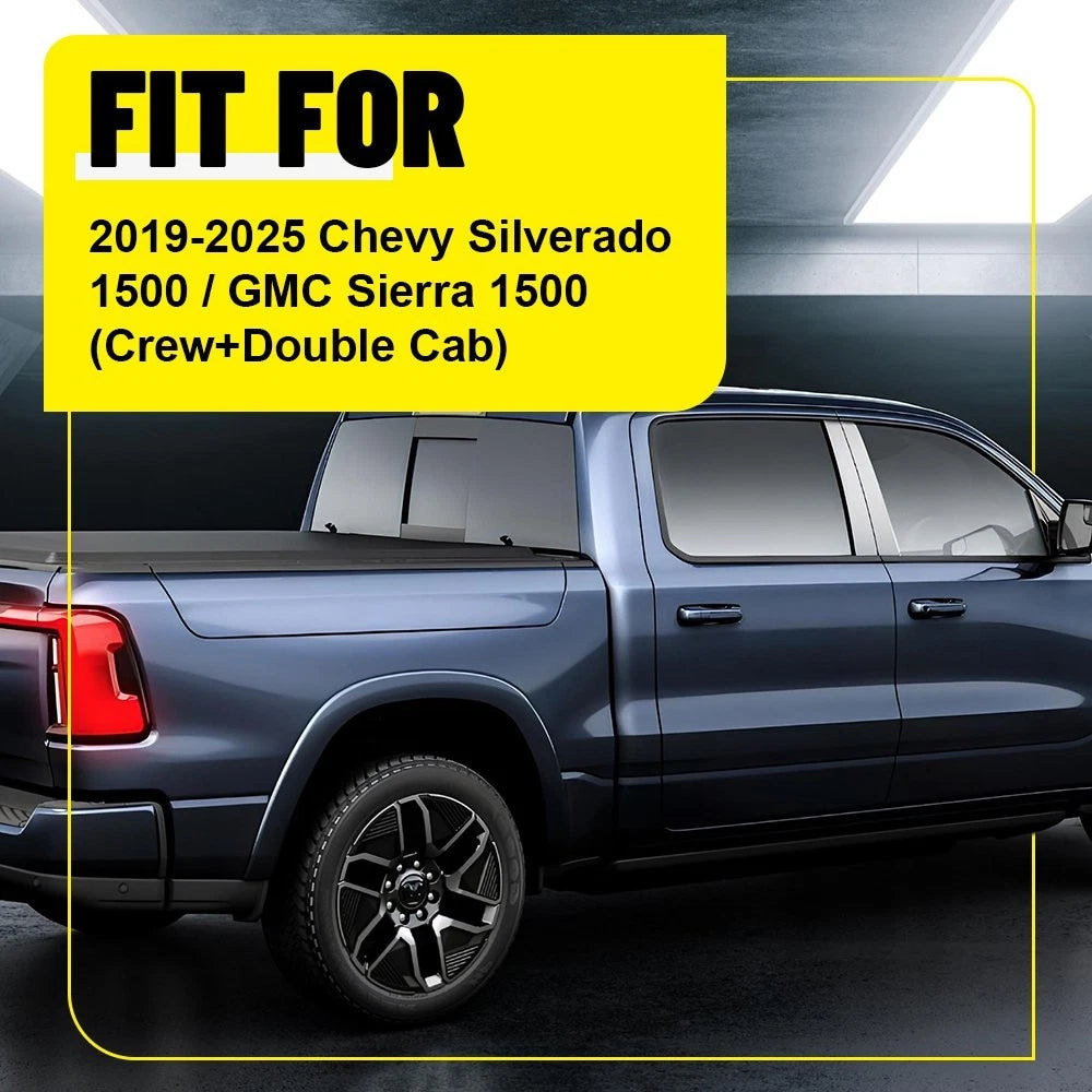 Set of 6 Chrome Pillar Post Covers for GMC Sierra 1500 (2019–2025)