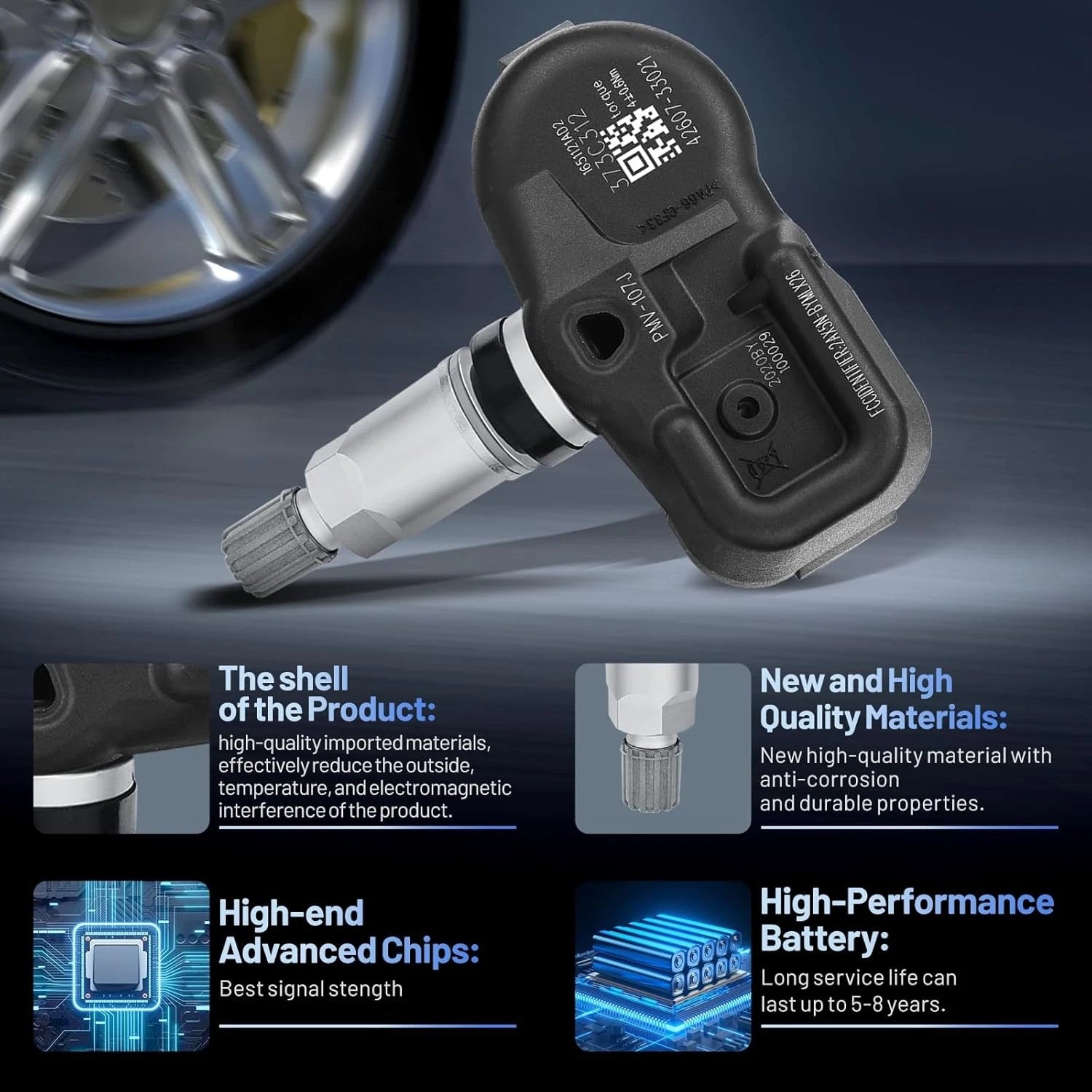 4X Tire Pressure Monitoring Sensors for Toyota Prius (2013–2015)