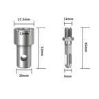 Set of 4 Interface Earth Auger Adapter Tools for Hammer Machine Drill