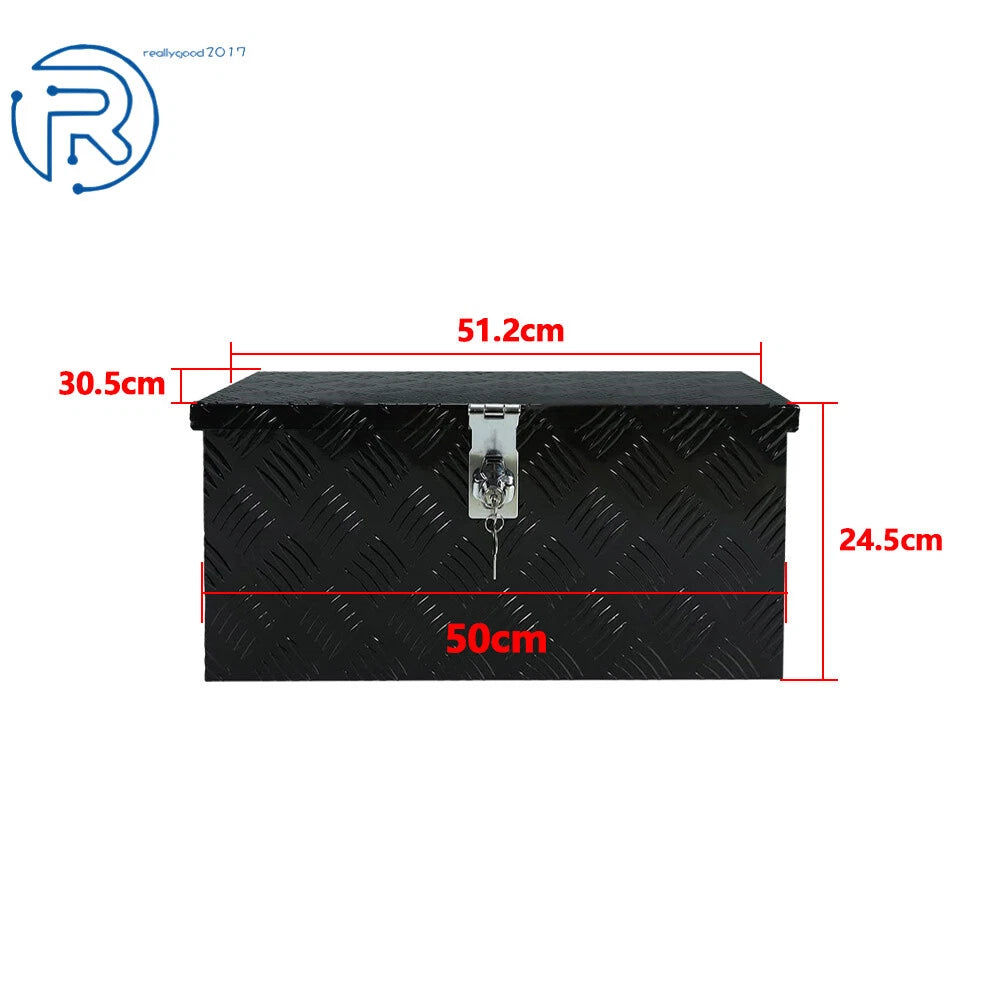 20" Black Aluminum Diamond Plate Tool Box for Pickup Truck RV