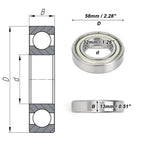 Deep Groove Ball Bearing P0 for Scooter Skateboard Wheel (32x58x13mm)