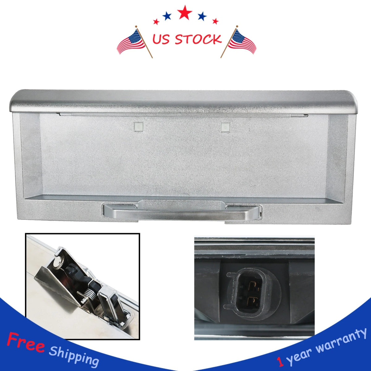 Chrome Rear Tailgate License Plate Pocket Panel for Hummer H2 (2003–2005)