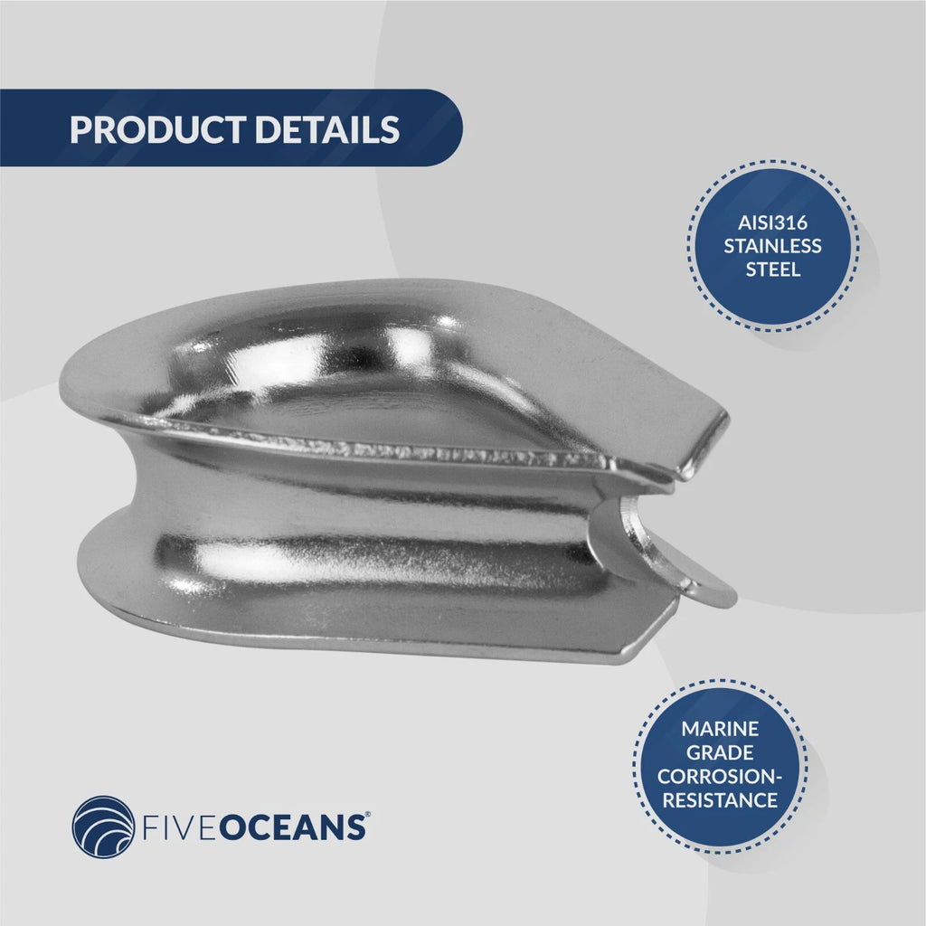 5-Pack Stainless Steel Thimble for 9/16" Wire Rope Cable (FO1446-M5)