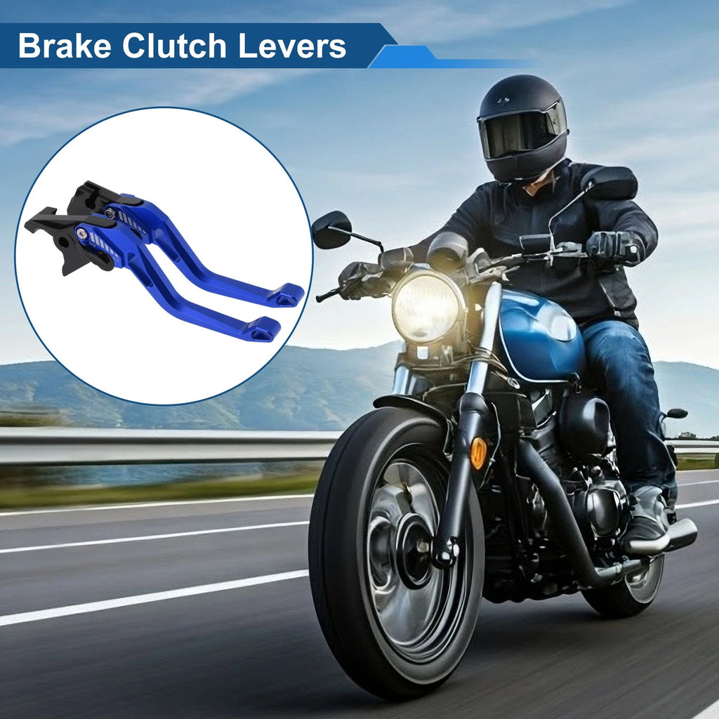 Short Brake Clutch Levers for Suzuki GSX-8S (2023–2025) - Solid Blue, 1 Pair