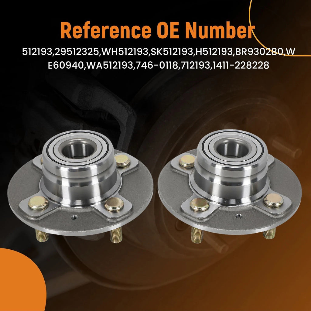 2X Rear Wheel Hub Bearing Assembly for Hyundai Accent (2000–2006) 512193 SK512193