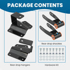 Drop Kit Rear Shackles & Hangers for Chevy Silverado GMC Sierra 1500 (1999–2006)