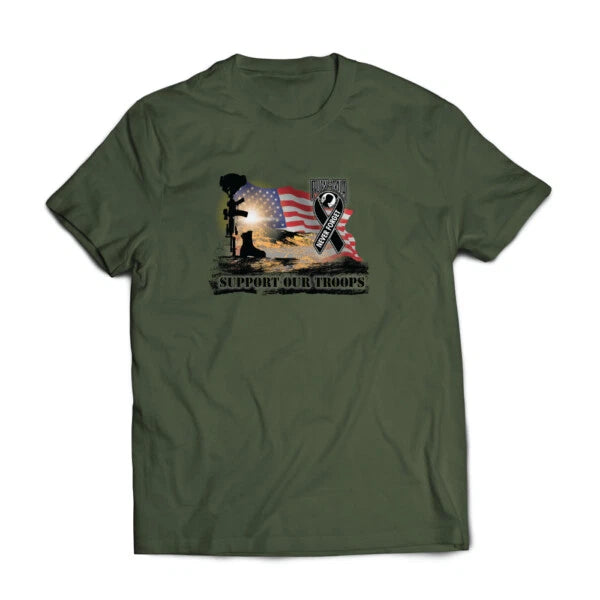 POW MIA Waving Flag T-Shirt for Big Rig Trucks