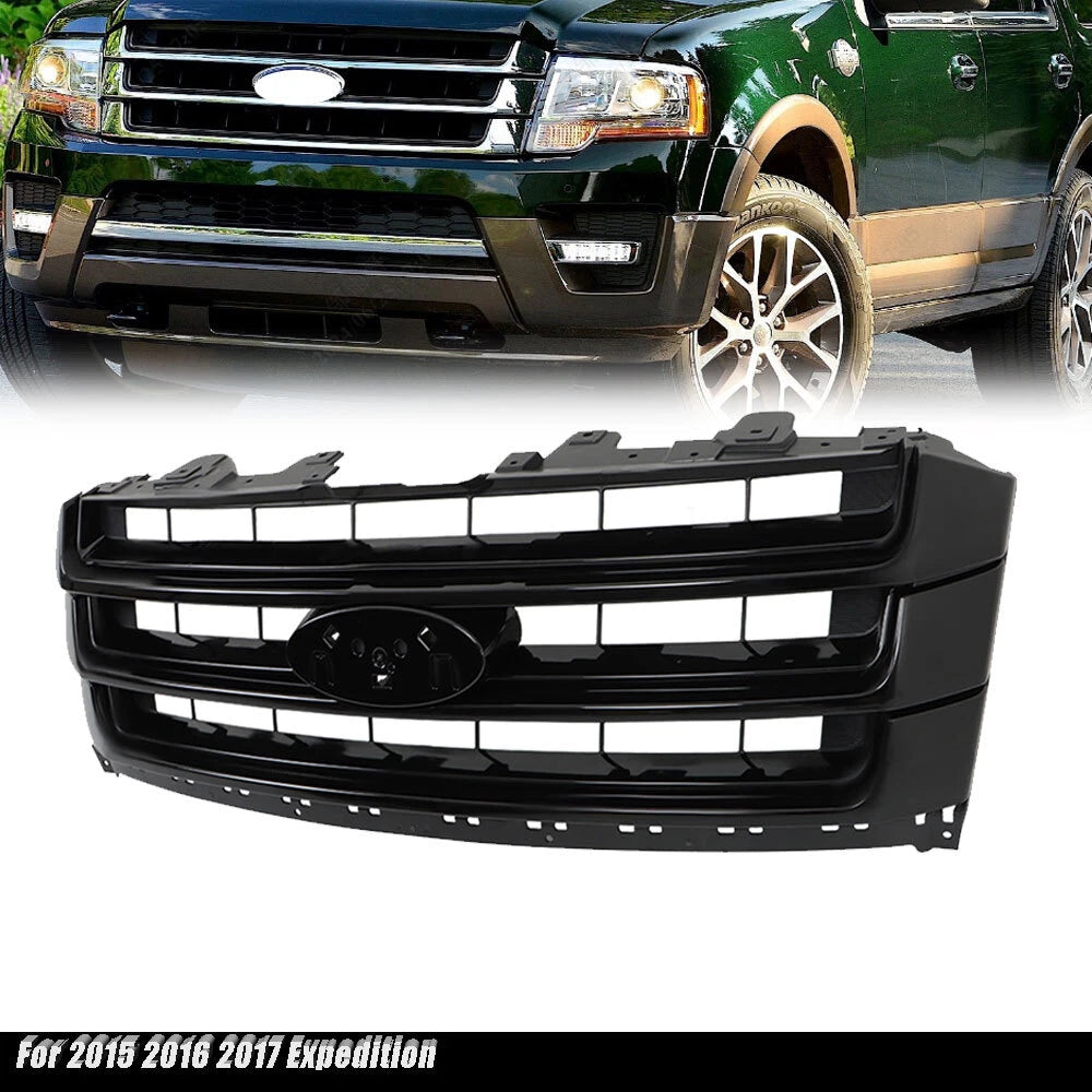 Front Grille Center Mesh for Ford Expedition (2015–2017) Gloss Black