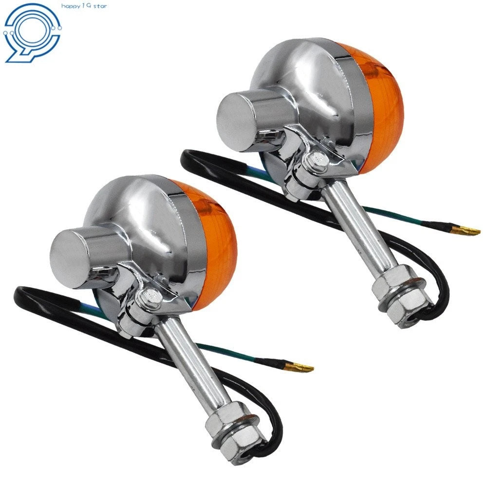 Pair Turn Signal Lights for Honda CT70 CT90 XL100 CB350 CM400 CB450 (1969–1982)