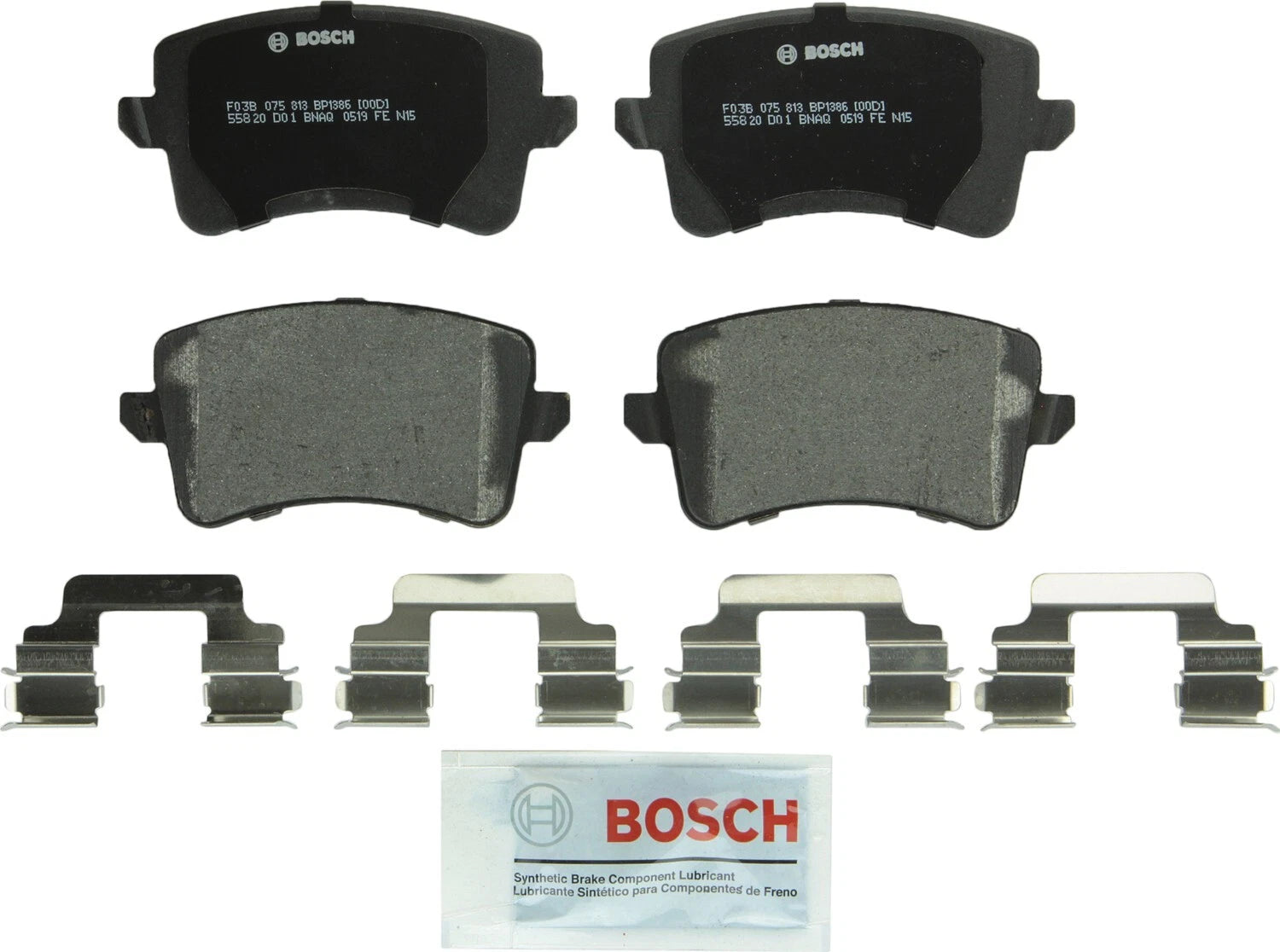 Bosch Rear QuietCast Brake Pads w/ Hardware for