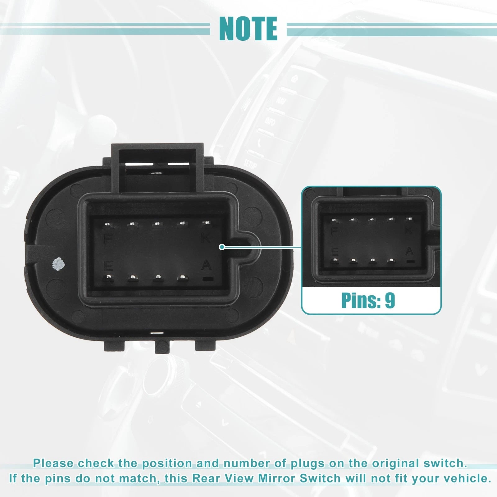 Rear View Mirror Switch for Chevrolet Malibu (2004–2008)