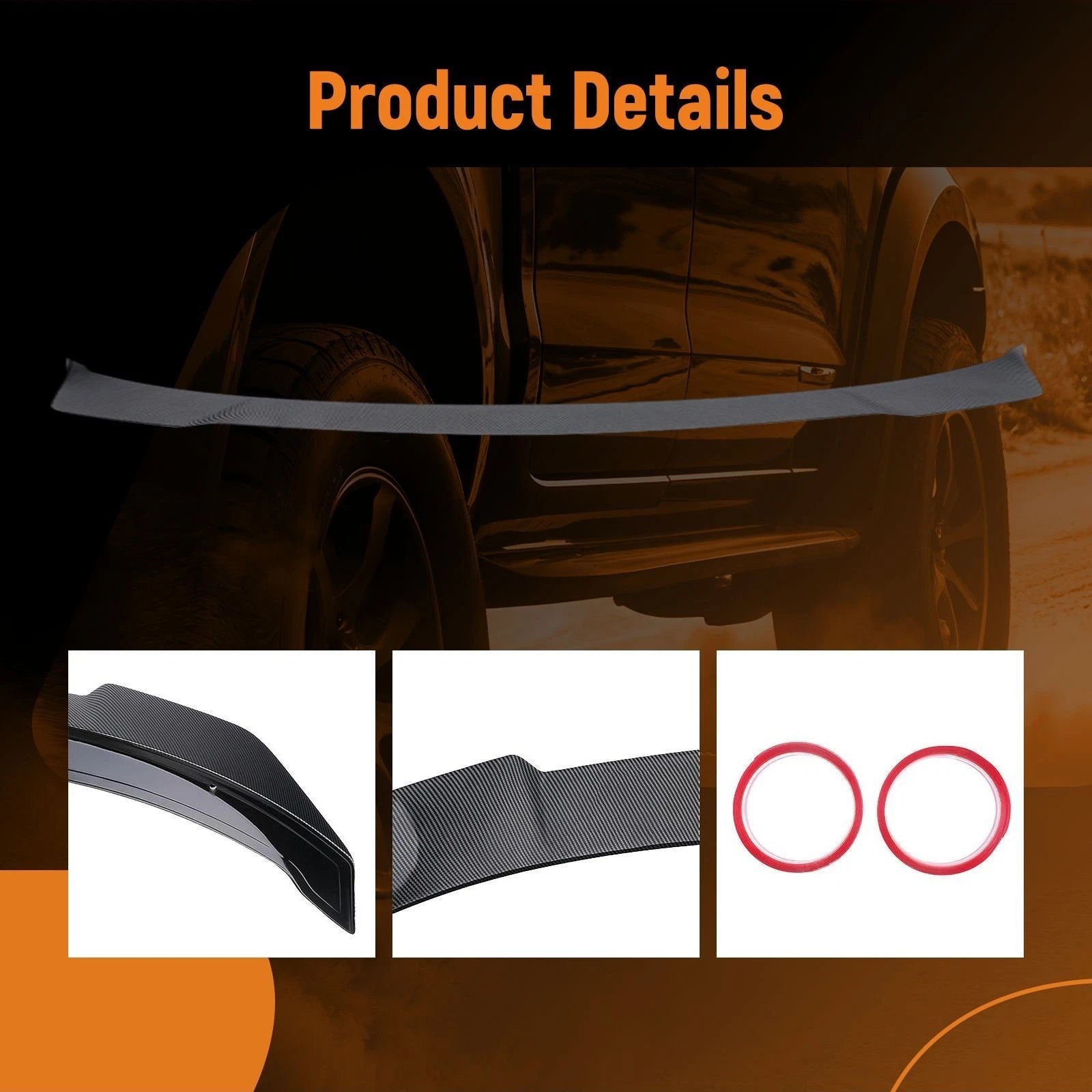 Trunk Spoiler Wing Lip for Toyota Camry (2018–2024) Carbon Fiber Style