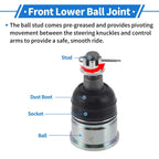 2 x Front Lower Ball Joints for Honda Acura (2008-2012)
