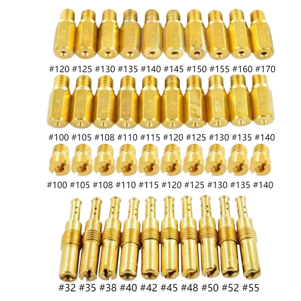 Main Jet Set 30 Pcs + Pilot Jet 10 Pcs for Keihin CV CVK FCR VA