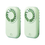 2X Portable Fan for Travel Outdoor Use (20.1x52.6x93.8mm, ABS Body)