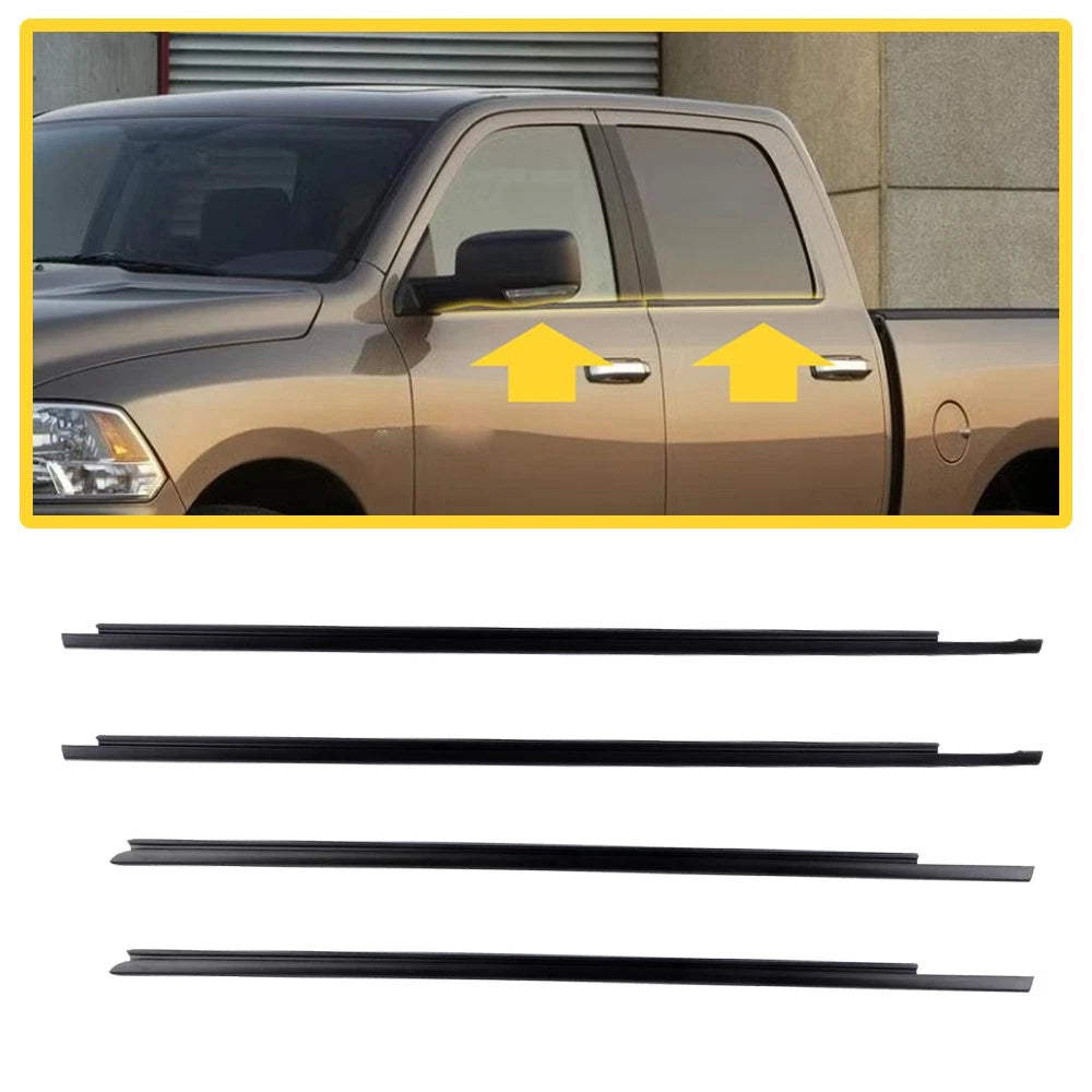 Weatherstrip Window Moulding Trim Belt for Dodge Ram 1500 2500 3500 4500 5500 (2002–2023)