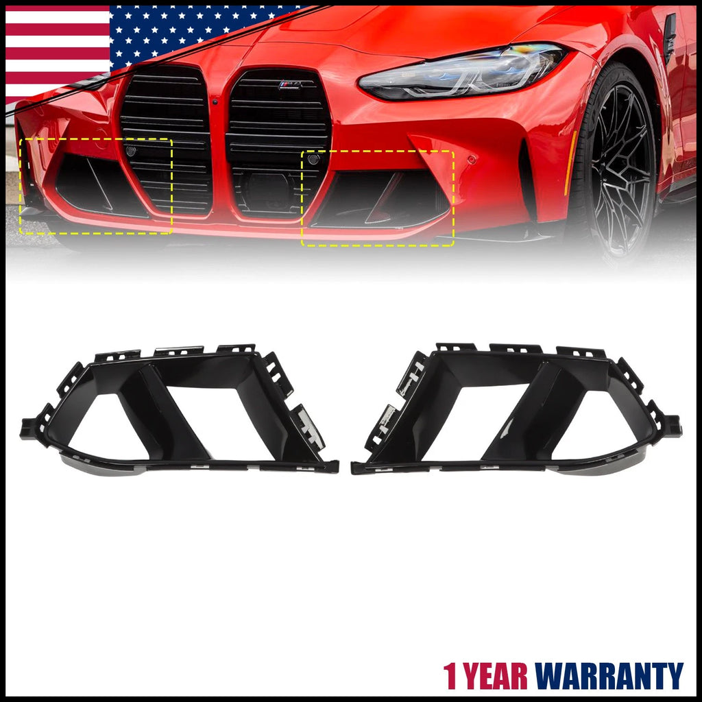 Front Bumper Vent Grill for BMW G80 M3 G82 G83 (2021–2023) Gloss Black