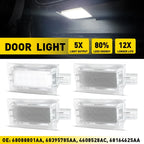 White LED Door Footwell Lights for Dodge Charger Challenger Chrysler 300 (2006–2023)