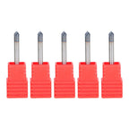 Set of 5 Carbide End Milling Cutters 1/8" Diameter 4 Flutes