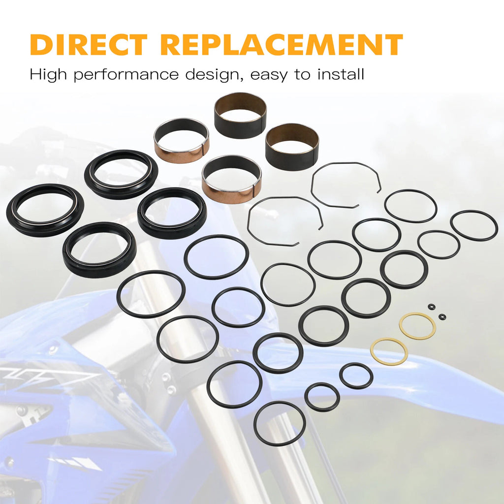 Front Fork Bushing Dust Oil Seal Rebuild Kit for Yamaha YZ250 (2015–2021)