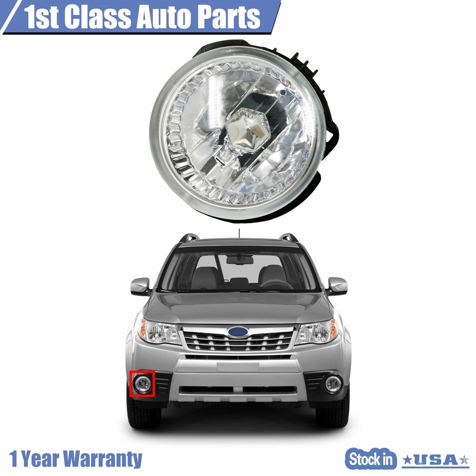 Passenger Side Fog Light for Subaru Forester Impreza (2009–2013)