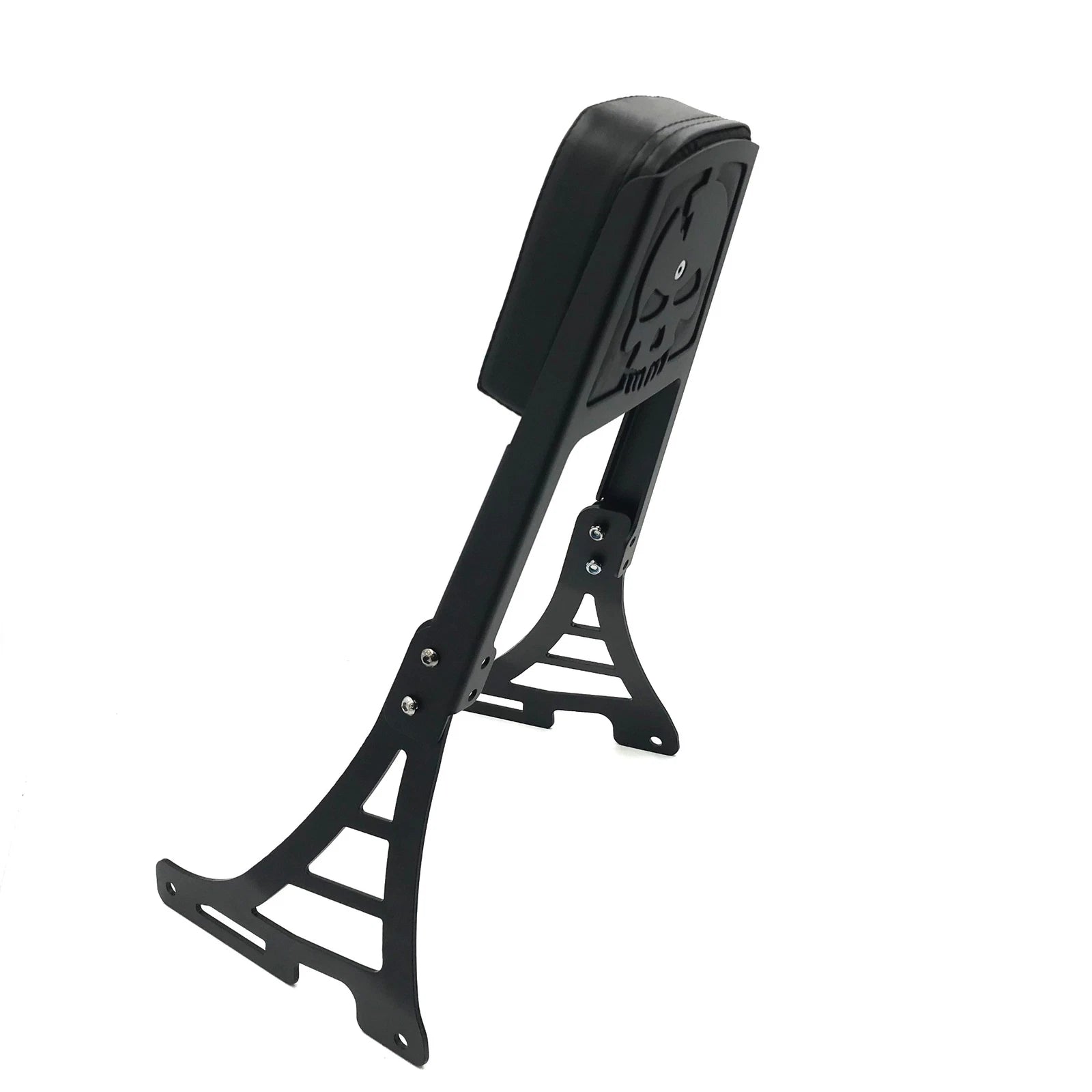 Black Skull Backrest Sissy Bar Leather Pad for Softail FLSTSC FXST FXSTB FXSTS