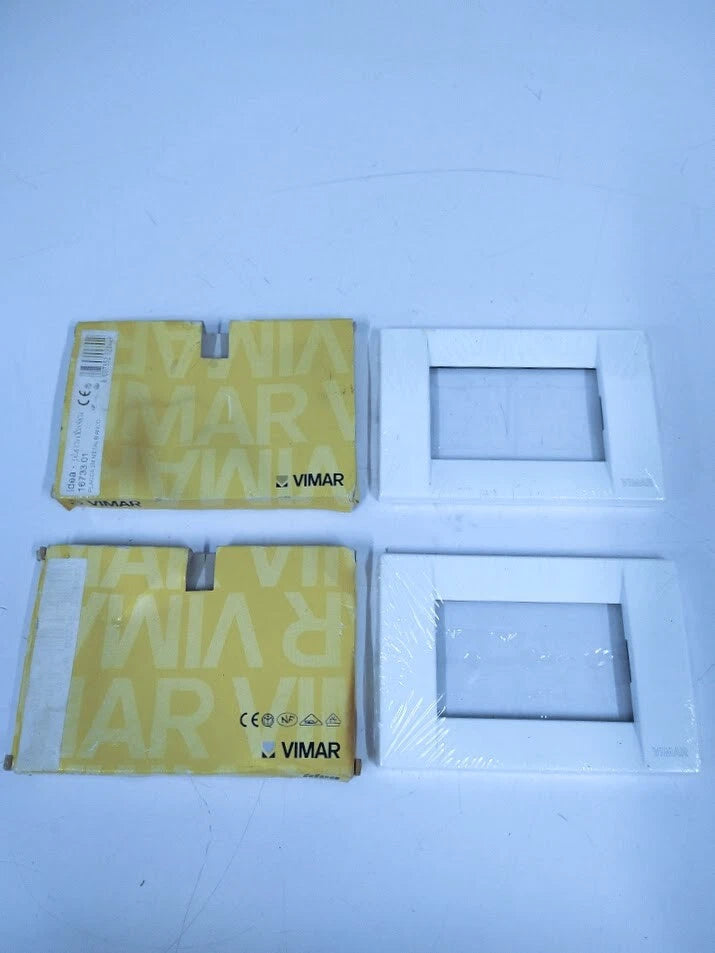 2X White Metal Frame Plaque Module for Vimar (16733.01)