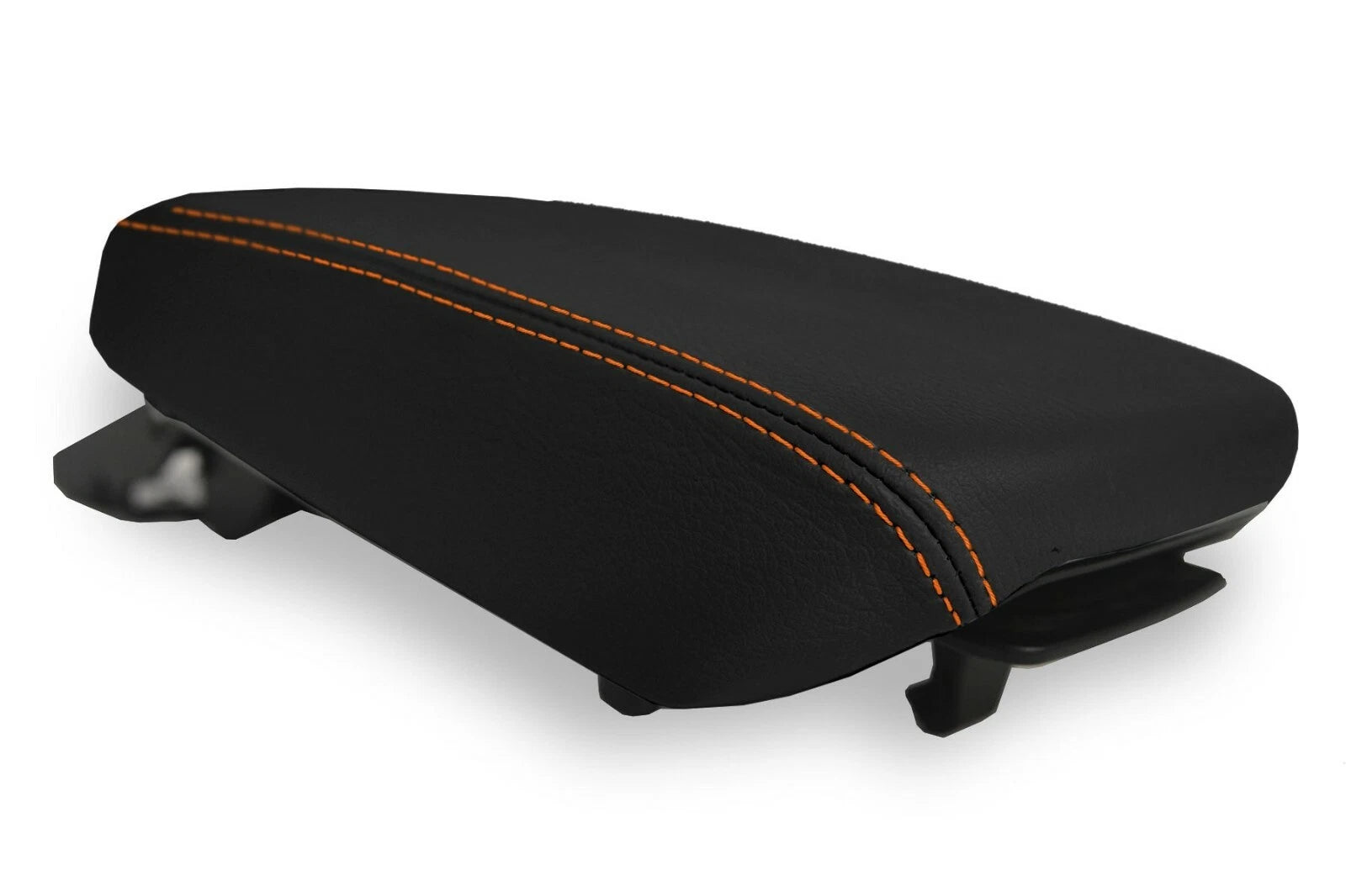 Console Lid Armrest Cover for Hyundai Kona (2018–2020) Orange Stitch
