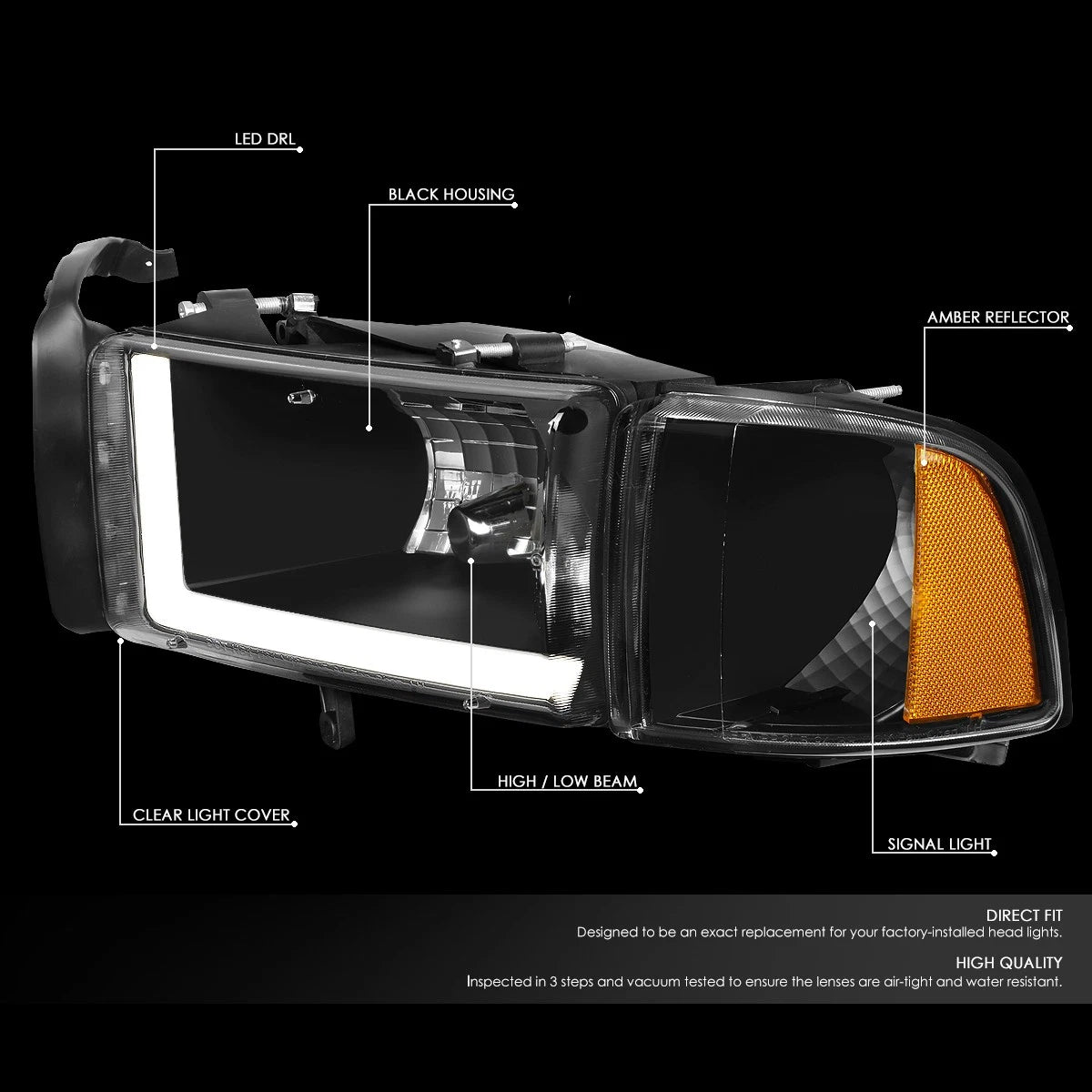 LED Corner Headlight for RAM 1500 2500 3500 (1994–2002)