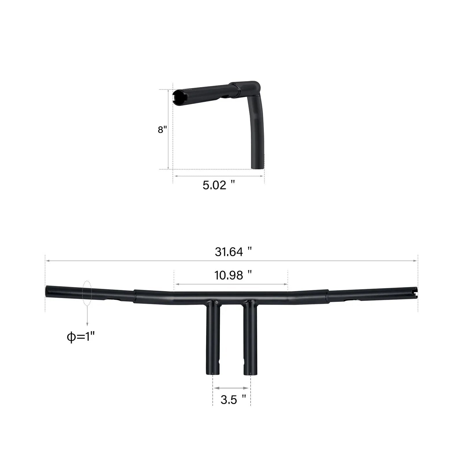 1-1/4" T-Bar Handlebar for Harley Sportster