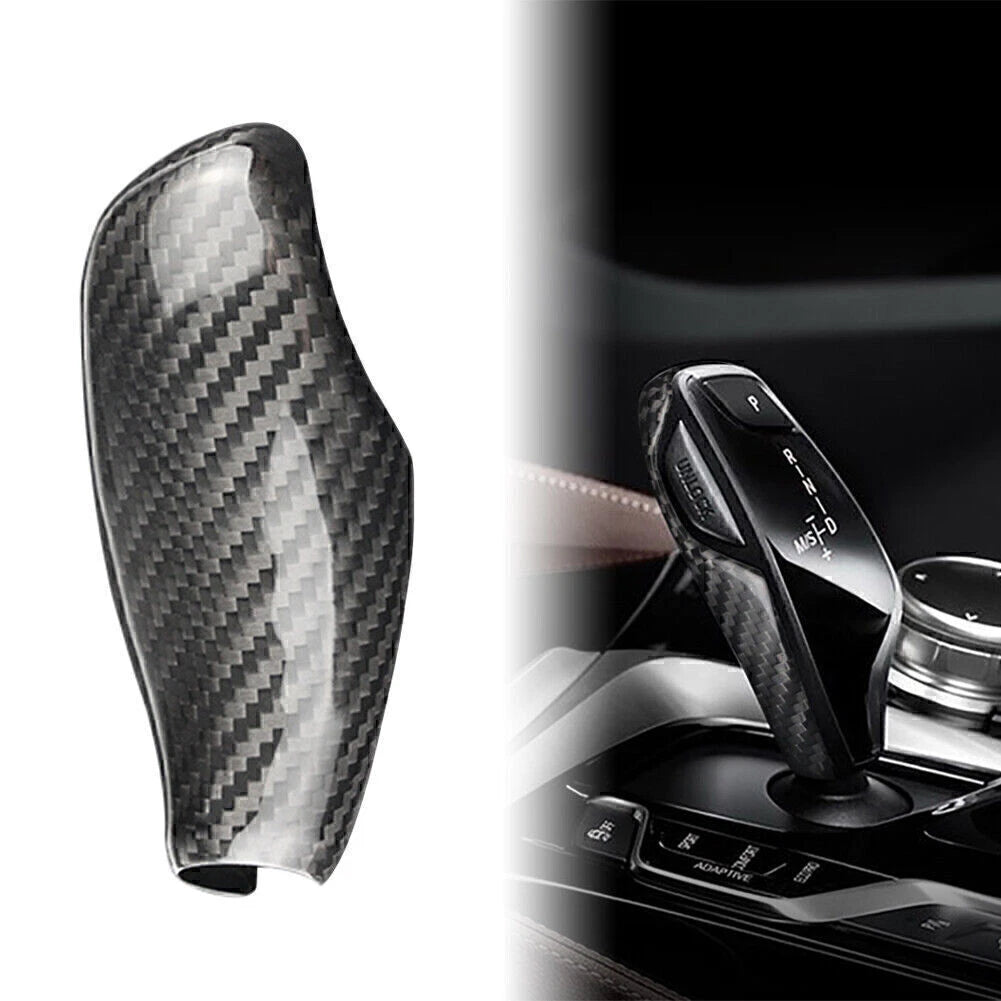 Carbon Fiber Gear Shift Knob Cover Trim for BMW 5 6 7 Series X3 X4 GT (2010–2023)