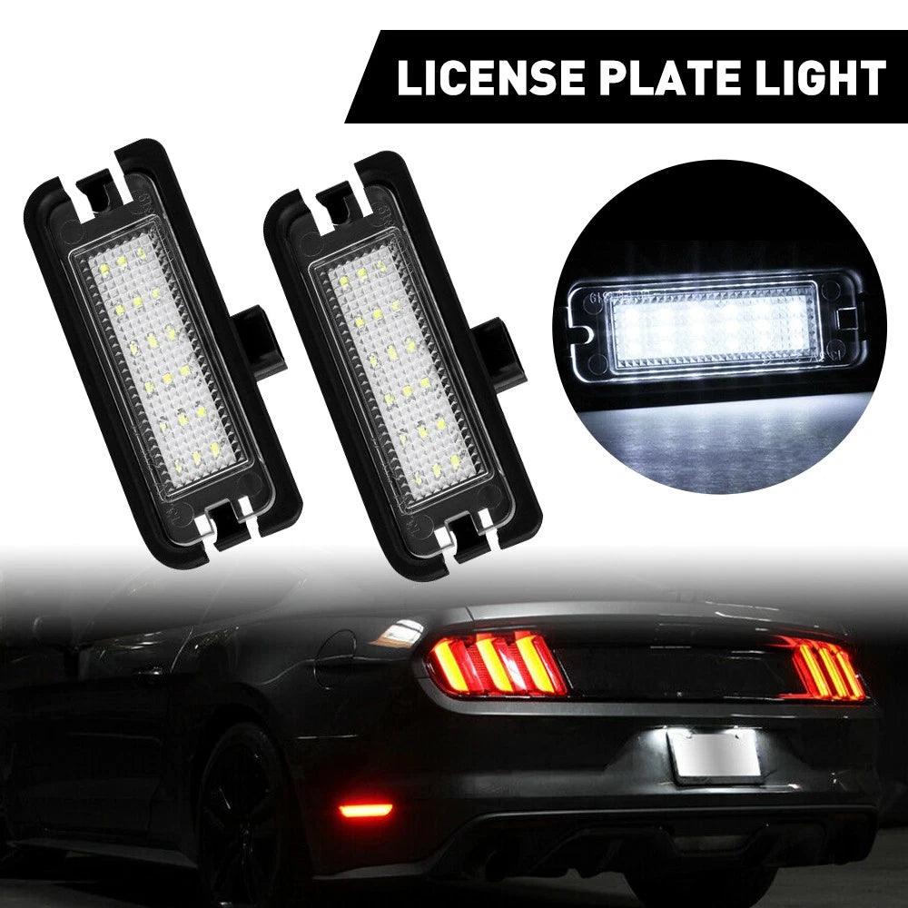 2X LED License Plate Light Bulbs for Ford Mustang (2015–2021)