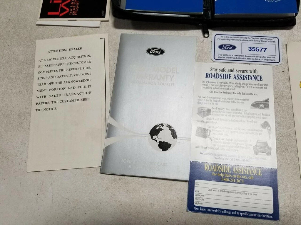 Owners Manual with Case for Ford Taurus (1996) OEM