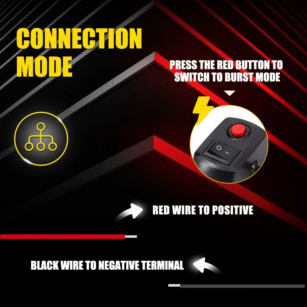 Set of 4 Amber LED Strobe Warning Lights for Pickup SUV