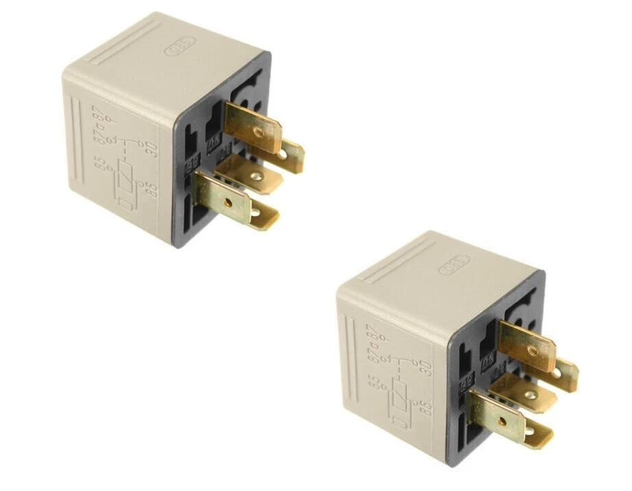 Set of 2 Multi Purpose Relays 5-Pin 0332209159 for Audi VW Saab Porsche (–)