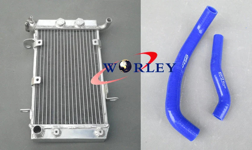 Aluminum Radiator & Red Hose for Suzuki LTZ400 KFX400 DVX400 (2003-2008)