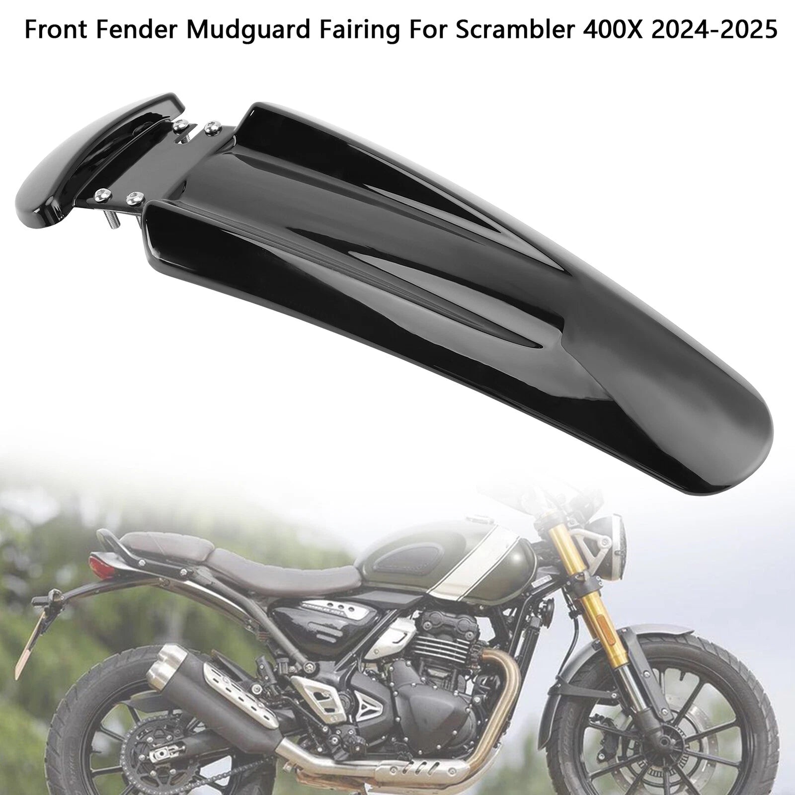 Front Fender Mudguard for Scrambler 400X (2024–2025) Black