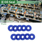 Set of 10 Oil Seal Rotary Shaft Seal 10x22x6mm High Pressure Blue