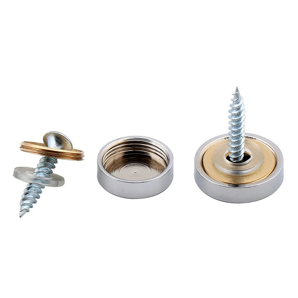 Stainless Steel Screw Cap Set of 12 for Mirror Installation