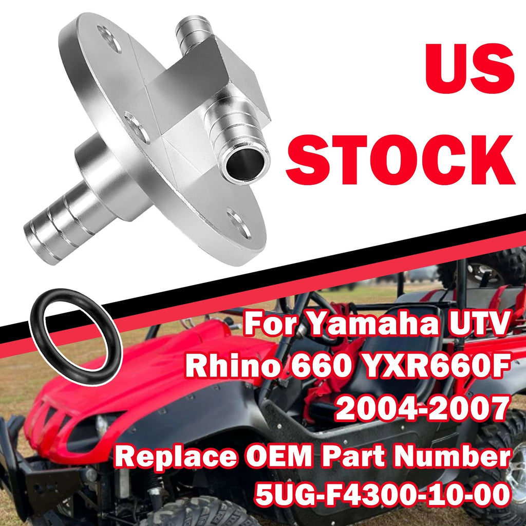 Aluminum Billet Fuel Tank Pipe Joint for Yamaha Rhino 660 (2004–2007)