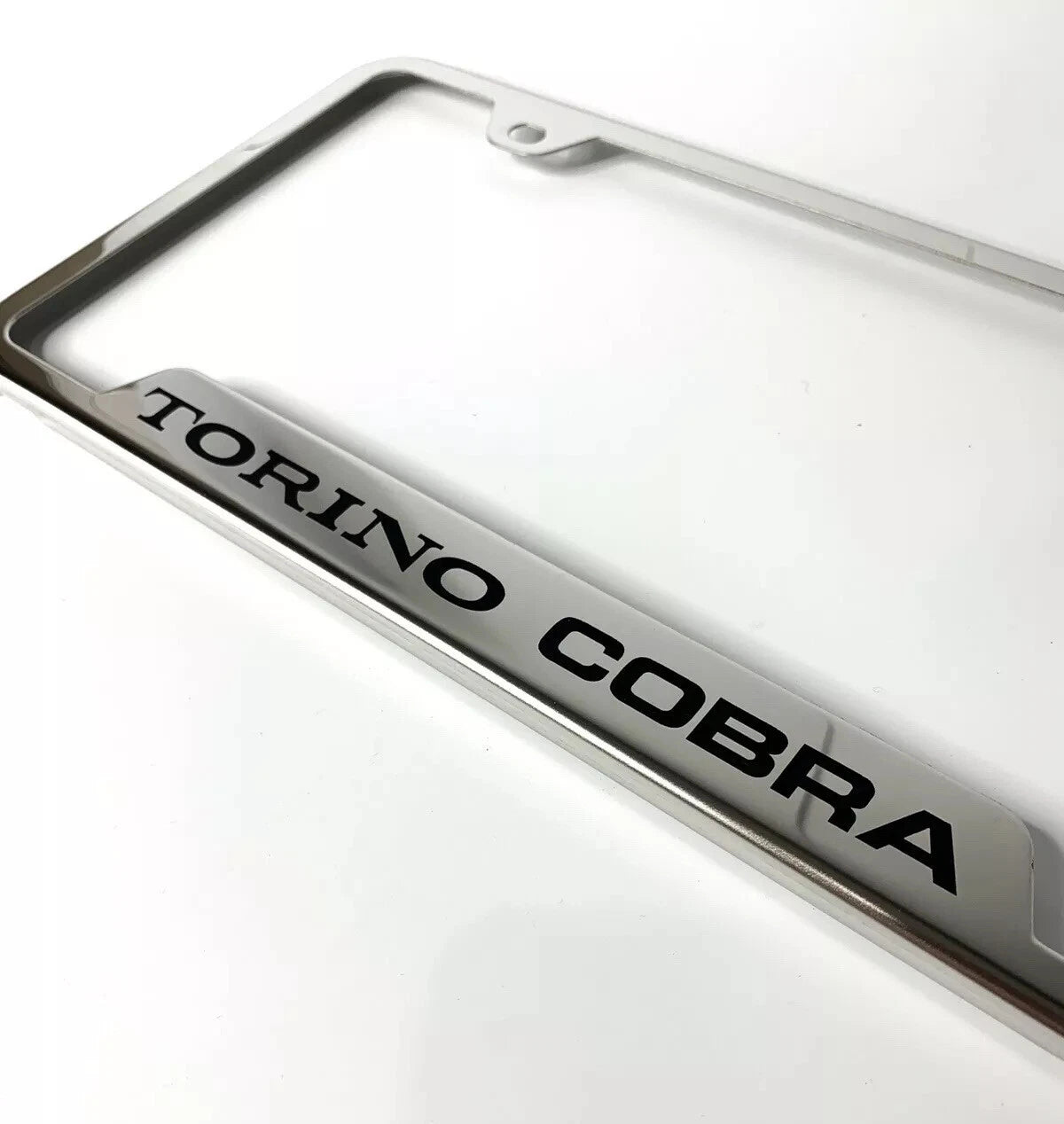 Chrome License Plate Frame with Laser Engraved Emblem for Ford Torino Cobra (1968–1971)