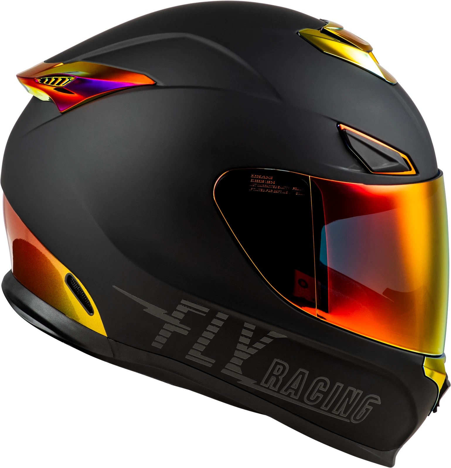 Fly Racing Sentinel Recon Helmet for Motorcycle (2020–2024) X-Small Matte Black/Fire Chrome